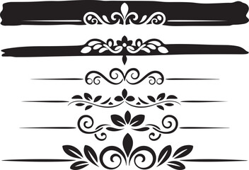 Elegant Decorative Dividers and Flourishes for Invitations and Stationery
