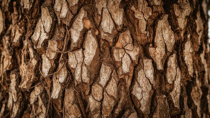 Detailed texture of palm tree bark up close
