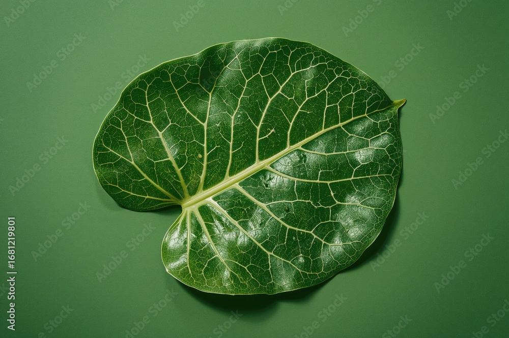 Aufkleber unique taro leaf texture and pattern as a natural background with isolated food elements