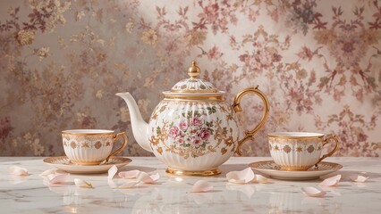 Tea Brewing Kettle with Cup Set