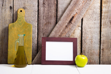 kitchen cooking utensils frame background still life wooden background