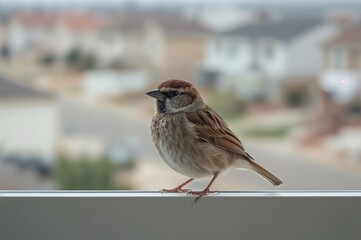 A tiny bird from the sparrow family, present globally, typically about 16 cm long and weighing from 24 to 395 grams.