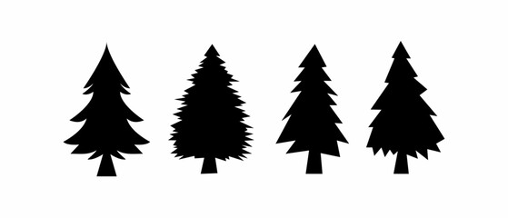 Christmas Trees Pictogram Set...