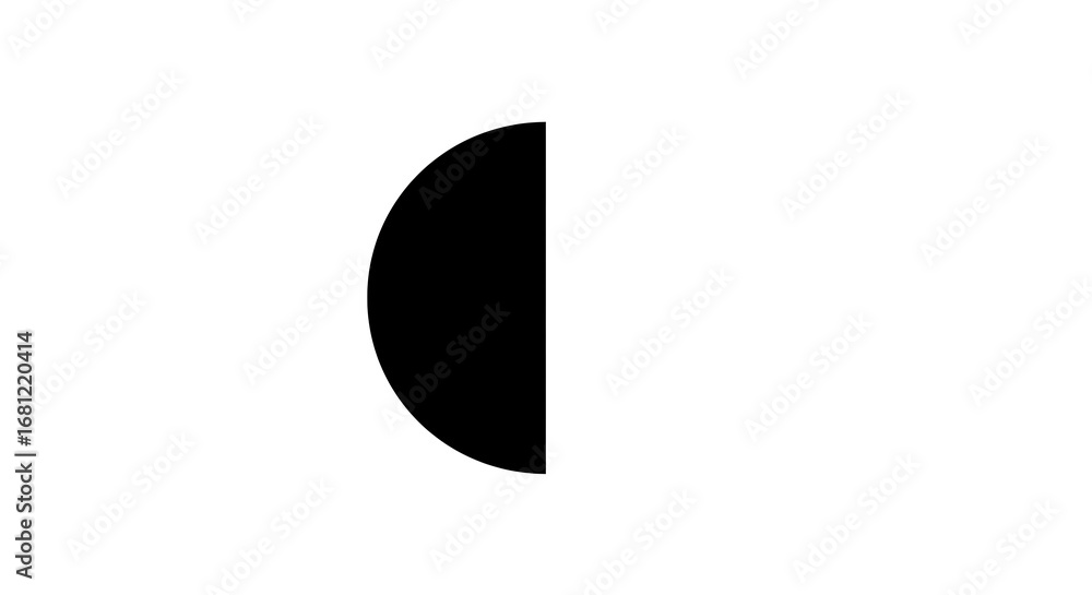 Aufkleber a simple image showing a black circle partially visible against a white background on the left side