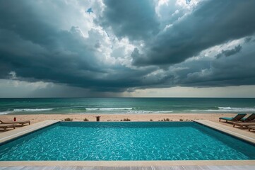 Fototapeta premium The tempest, shoreline, and swimming area