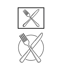 restaurant icon set