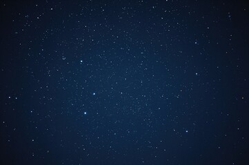 The dark sky dotted with tiny stars