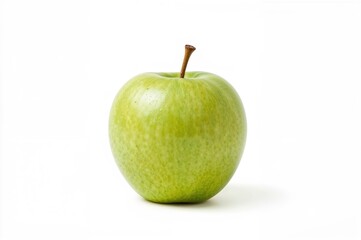 Big Green Apple on a White Backdrop