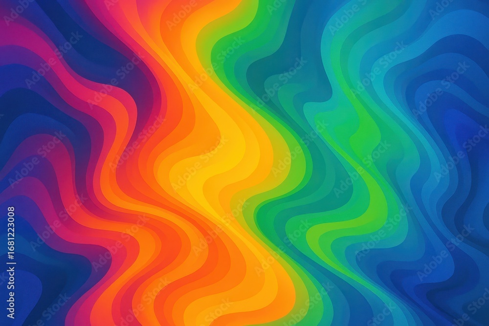 Aufkleber dynamic geometric shapes with iridescent gradients creating mesmerizing kinetic art patterns in cont