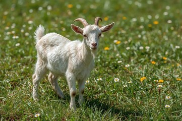 Obraz premium The lively goat shines with color