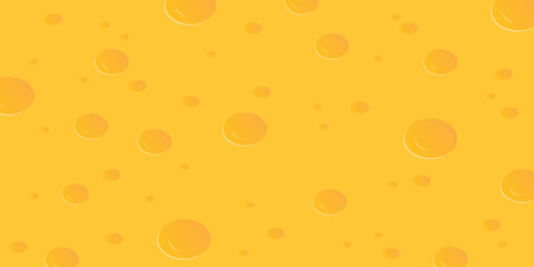 Seamless vector background texture of cheese. Yellow cheese pattern