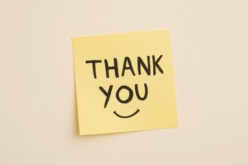 A Memo Pad Featuring 'THANK YOU' and a Smiley Icon