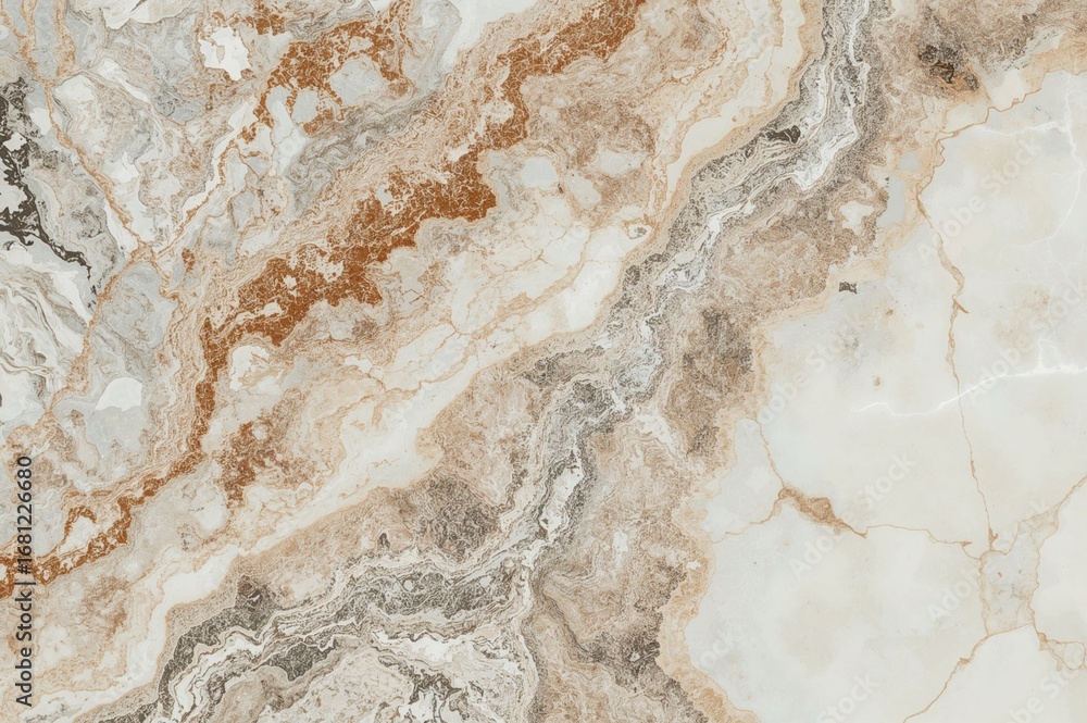 Poster background of white pearl marble with distinctive crystal pattern design