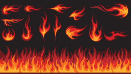 vector illustration of a fire