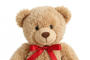 Obraz premium Classic vintage style teddy bear on a plain white backdrop