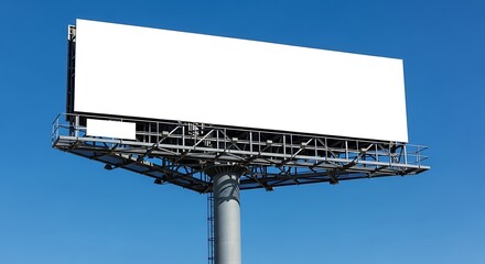 Obraz premium Billboard blank on a highway for advertisement, spring sunny day