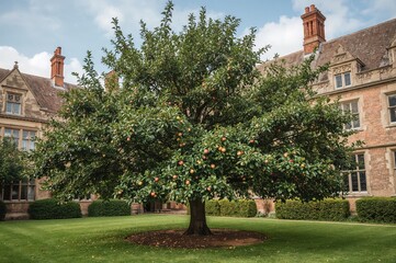 The reputed apple tree said to have sparked Sir Isaac Newton's law of universal gravitation discovery when its fruit dropped.