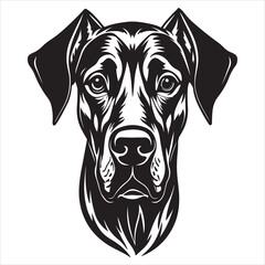 A Gentle Portrait of a Great Dane, a Lovable Giant with a Patient and Affectionate Personality, Known as the Ultimate Family Companion