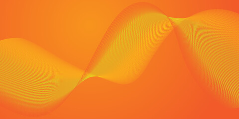Vibrant orange gradient with flowing yellow wave pattern