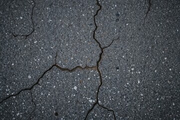 Obraz premium Rough textured surface of asphalt pavement