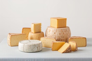Fototapeta premium Chart Showing Different Types of Traditional Manchego Cheeses