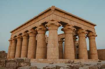 Obraz premium Ancient Dual Sanctuary Dedicated to Sobek and Horus