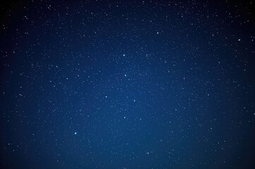 Night sky filled with stars in rich blue tones