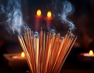 incense sticks burning