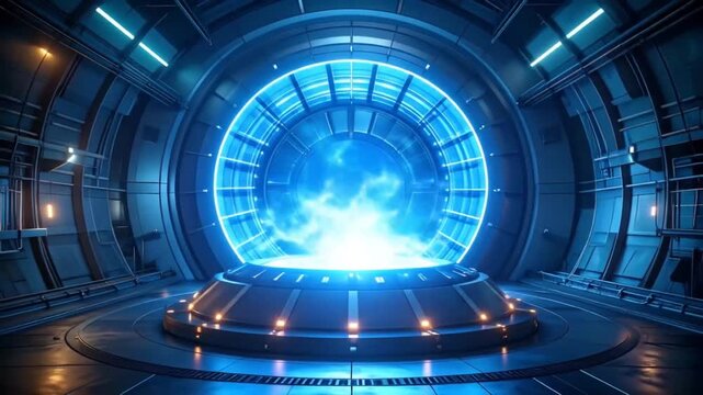 Futuristic Portal: Energy Core in Sci-Fi Setting