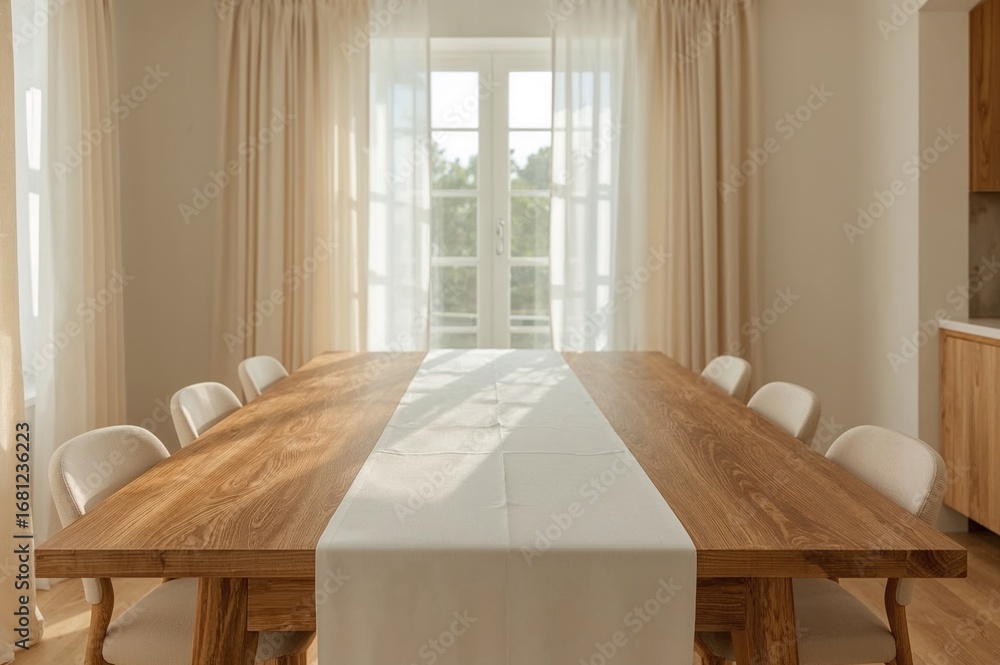 Poster chart showing available space and sunlight through the window
