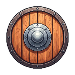 Obraz premium Pixel Art Shield