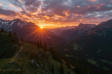 Mountain Sunrise and Sunset Views