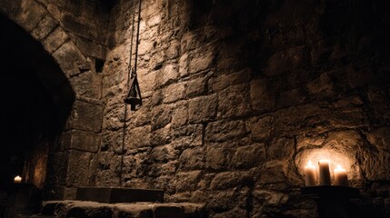 Dark stone interior historical setting