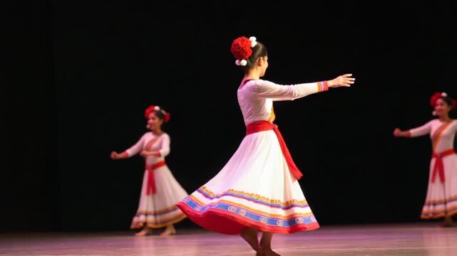 Traditional dance performance on stage