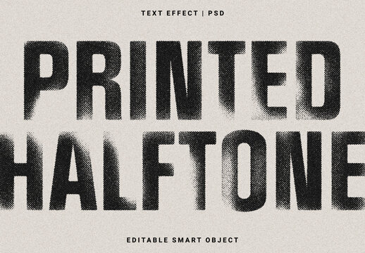 Faded Printed Halftone Text Effect