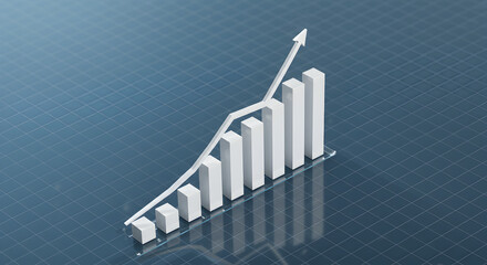 Dynamic finance dashboards: rising charts, bars, and neon trend lines