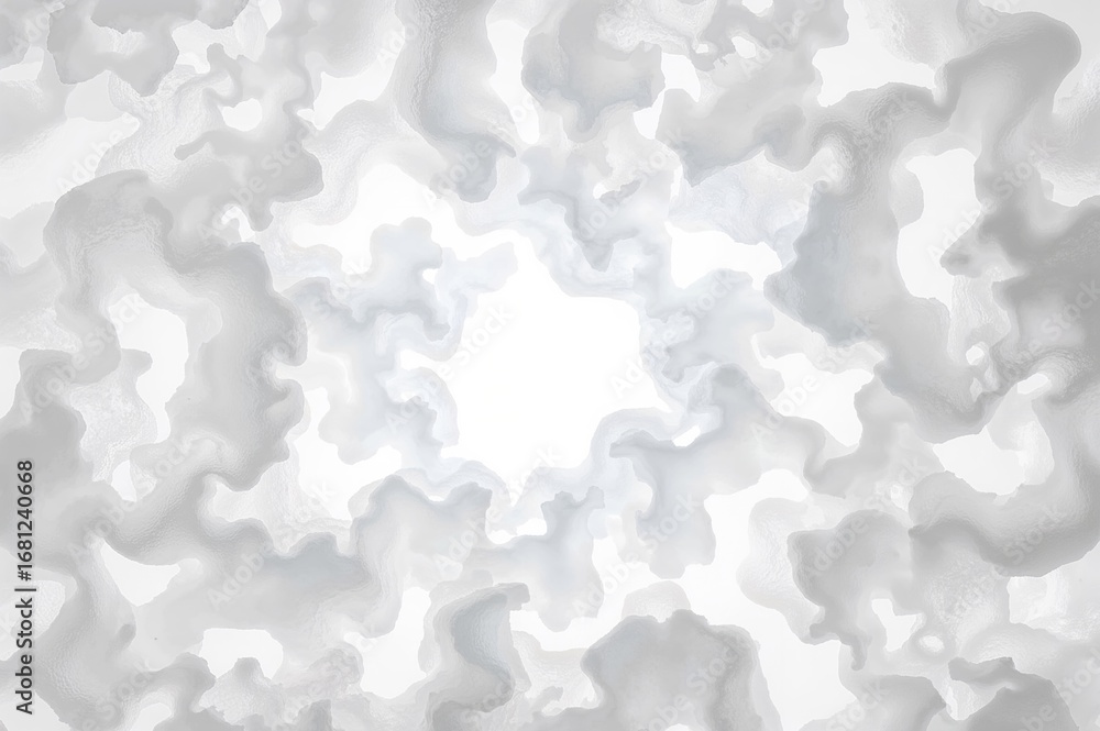Aufkleber abstract white foam texture with circular patterns and light design