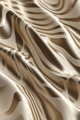 Abstract Gold Fabric Waves Close-up Texture Background Smooth Elegant Silk Satin Material in Motion Beauty Luxury Design
