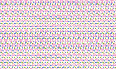 Colorful Geometric Seamless Pattern with Circles and Floral Abstract Repetition