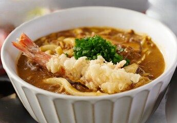 海老の天ぷらカレーうどん