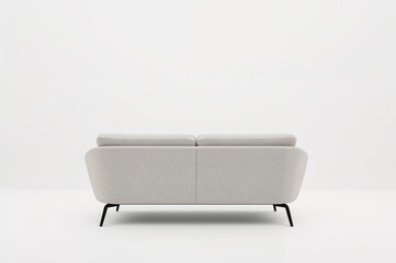 Couch seen from behind against a plain white backdrop, includes clipping path.