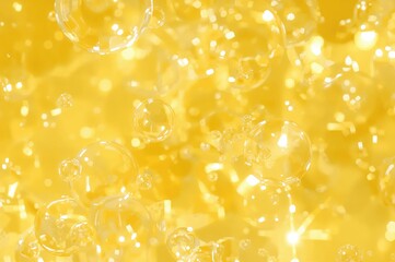 Abstract background with soap bubbles and vintage tint