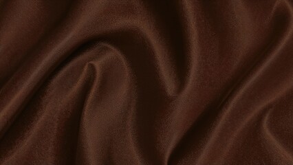 Sepia-hued silky fabric with a refined brown satin finish for a sophisticated retro wallpaper design