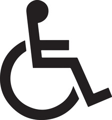 handicapped access sign or symbol flat icon