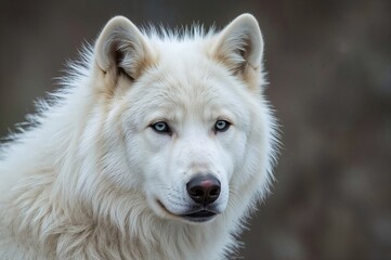 Obraz premium Head of a white wolf from the north