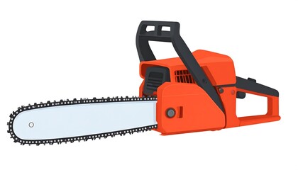Fototapeta premium Red chainsaw illustration