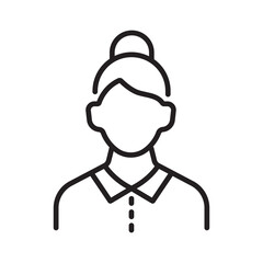 People Avatars single icon in line style, ideal for business presentations, corporate design elements, infographics, fashion blogs, editable stroke.