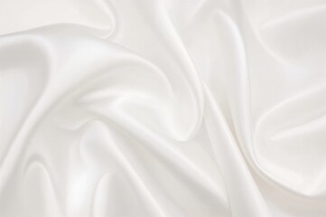 Fototapeta premium Background of white silk cloth with space for text