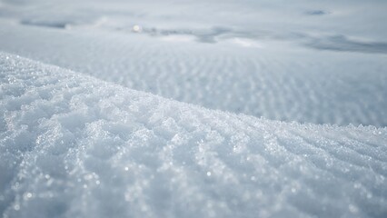 Chilly winter setting with fresh snow and snowbanks. Festive vacation environment