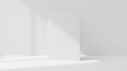 Portrait-oriented white A4 paper displayed on a simple backdrop